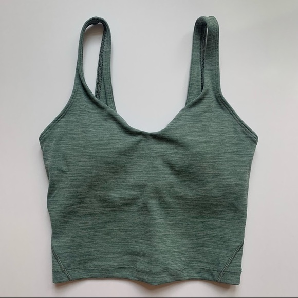 lululemon athletica Tops - Lululemon align cropped tank top heathered tidewater teal yoga athletic soft new